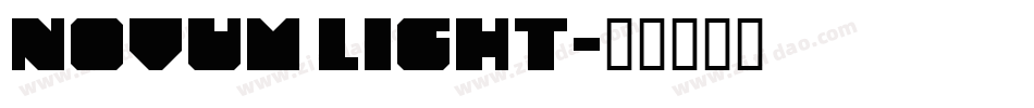 Novum Light字体转换